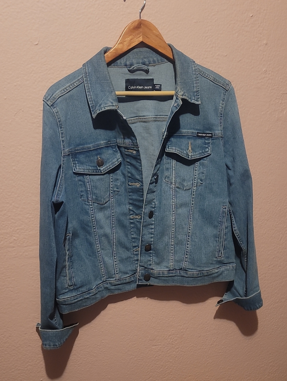 Calvin Klein Jeans Medium Blue Denim Trucker Jacket
